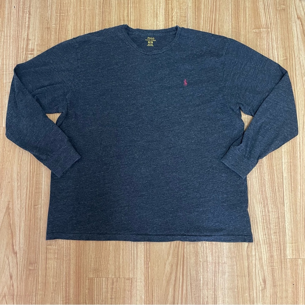 Polo by Ralph Lauren Men's Charcoal Long Sleeve Tee